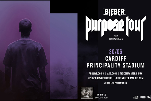 Justin Bieber - Purpose World Tour, Cardiff - June 30th