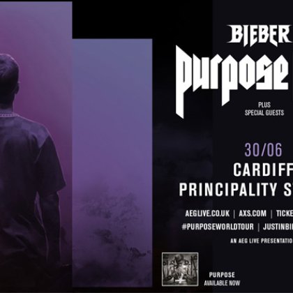 Justin Bieber - Purpose World Tour, Cardiff - June 30th