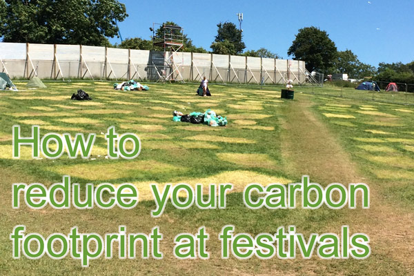 Reduce your carbon footprint at the festival