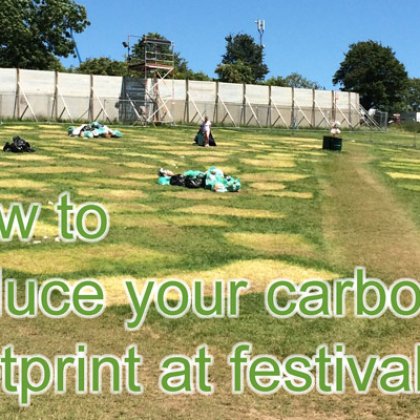 Reduce your carbon footprint at the festival