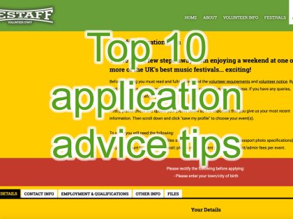 Ten top tips when applying to volunteer with Festaff