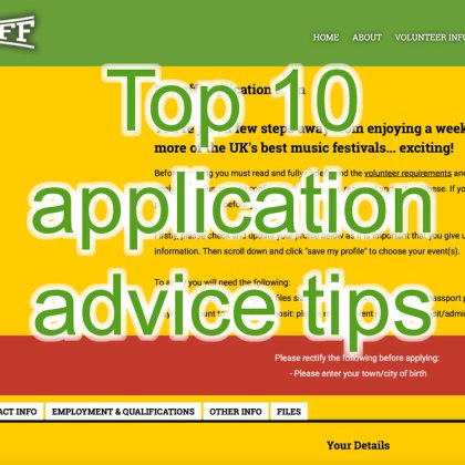 Ten top tips when applying to volunteer with Festaff